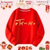 Áo Tết Bé CIUCIU KID Nỉ Sweater 2.026 Bính Ngọ - Mềm Ấm, Giá 160k