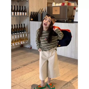 Áo thun dài tay Fuguo Girls xuân hè sọc đáy hoạt hình, áo len trẻ em, giảm 50% 318.677₫ 5