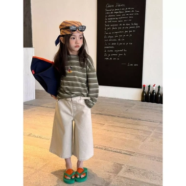 Áo thun dài tay Fuguo Girls xuân hè sọc đáy hoạt hình, áo len trẻ em, giảm 50% 318.677₫ 8