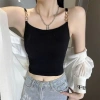 Áo thun gân tăm 2 dây phối xích trắng đen - Siêu nhẹ, thời trang, giá chỉ 79.800₫ 2
