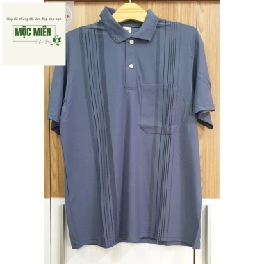 Áo Thun Nam Túi Trung Niên Sọc Cổ Bẻ Rộng Tay, Size 50‑85kg, Giá 84.000₫ 3