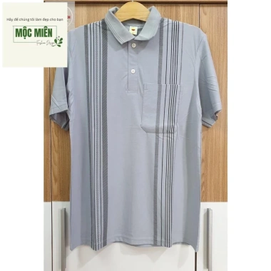 Áo Thun Nam Túi Trung Niên Sọc Cổ Bẻ Rộng Tay, Size 50‑85kg, Giá 84.000₫ 7
