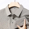 Áo thun ngắn tay ve mùa hè Business Casual POLO Ice Silk màu trơn 25.5-15