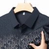 Áo thun ngắn tay ve mùa hè Business Casual POLO Ice Silk màu trơn 25.5-15 4