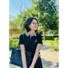 Áo thun nữ cổ bẻ caro Love Me dễ thương – Giá chỉ 89.000, khuyến mãi đặc biệt 7