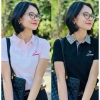Áo thun nữ cổ bẻ caro Love Me dễ thương – Giá chỉ 89.000, khuyến mãi đặc biệt 8