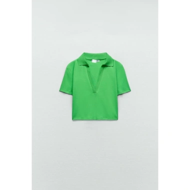 Áo thun nữ cổ trụ Zara 2.022 - VNXK cotton cá sấu, đẹp xịn, chỉ 199k