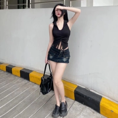 Áo thun Polo Đức rút dây, xiết eo tạo điểm nhấn - Giao ngay tặng dây chuyền cao cấp mua 2
