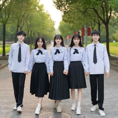 [áo tím]Bộ Đồng Phục Học Sinh Thái Lan - Nanno cosplay Gồm áo+nơ+chân váy JK nữ sinh kẻ Caro chữ A Xếp Ly Dáng Xoè Ulzza 8