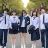 [áo tím]Bộ Đồng Phục Học Sinh Thái Lan - Nanno cosplay Gồm áo+nơ+chân váy JK nữ sinh kẻ Caro chữ A Xếp Ly Dáng Xoè Ulzza 9