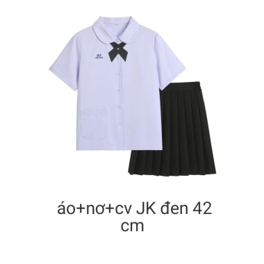 [áo tím]Bộ Đồng Phục Học Sinh Thái Lan - Nanno cosplay Gồm áo+nơ+chân váy JK nữ sinh kẻ Caro chữ A Xếp Ly Dáng Xoè Ulzza 13