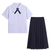 [áo tím]Bộ Đồng Phục Học Sinh Thái Lan - Nanno cosplay Gồm áo+nơ+chân váy JK nữ sinh kẻ Caro chữ A Xếp Ly Dáng Xoè Ulzza 15