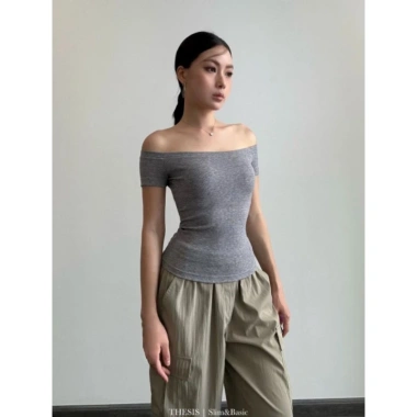 Áo trễ vai cao cấp gợi cảm form dài A23, vải gân tăm lụa, Big size, chỉ 93.787₫