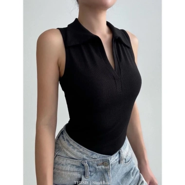 Áo trụ polo sát nách cổ trụ sang trọng, size lớn 36-35kg, tặng dây chuyền cao cấp khi mua 2, giảm còn 75.857đ