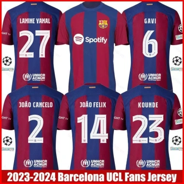 Áo và quần short thể thao Barca 2.023-2.024, phù hợp hâm mộ plus size, giảm giá 159.840 VND