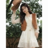Áo vest bohemian nâu phong cách cao bồi phương Tây, thích hợp du lịch, giảm giá 241.824 VND 6