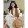 Áo vest bohemian nâu phong cách cao bồi phương Tây, thích hợp du lịch, giảm giá 241.824 VND 7