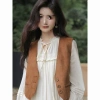Áo vest bohemian nâu phong cách cao bồi phương Tây, thích hợp du lịch, giảm giá 241.824 VND 10