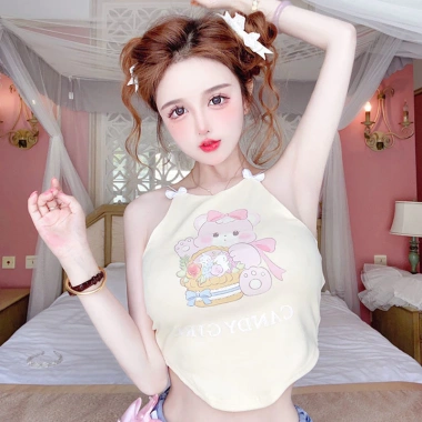 Áo vest cô gái dễ thương ngọt ngào 2.023 - Mát mẻ, bỏng, đánh giá 90% tích cực, trang phục trong/ngoài, giảm giá 220k