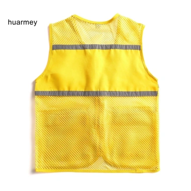 Áo vest không tay HUARMEY phản quang thoáng khí, lưới mùa hè, túi đôi - 112.320₫