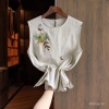 Áo vest không tay nữ mùa hè mới phong cách Trung Quốc cotton lanh giá 221.400 VND 9