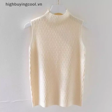 Áo vest nửa rùa dệt kim màu phong cách Hàn Quốc, thời trang mùa hè, giá 82.100₫ 5 Áo vest nửa rùa dệt kim màu phong cách Hàn Quốc, thời trang mùa hè, giá 82.100₫ 5