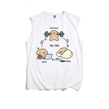 Áo Vest Thể Thao Xiaobai 3.1 Line Dáng Rộng Cỡ Lớn Không Tay Mỏng Cho Tập Gym