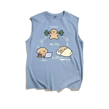 Áo Vest Thể Thao Xiaobai 3.1 Line Dáng Rộng Cỡ Lớn Không Tay Mỏng Cho Tập Gym