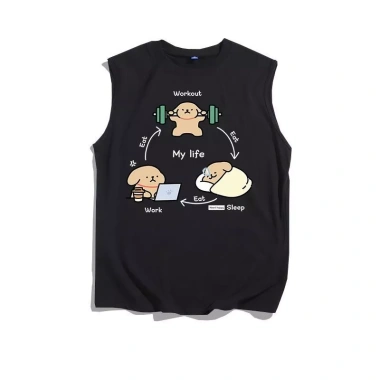 Áo Vest Thể Thao Xiaobai 3.1 Line Dáng Rộng Cỡ Lớn Không Tay Mỏng Cho Tập Gym