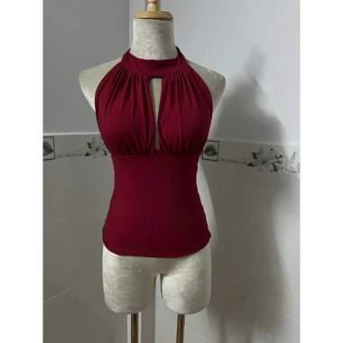 Áo yếm hở lưng cột dây nơ sau, vải tăm lụa, bigsize 38-80kg, giá 67.385đ 6 Áo yếm hở lưng cột dây nơ sau, vải tăm lụa, bigsize 38-80kg, giá 67.385đ 6