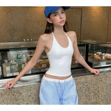 Áo yếm hở lưng cột dây sau thời trang cho bé 38-70kg, có mút và không mút, giảm giá hấp dẫn