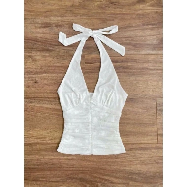 Áo yếm hở lưng cột nơ sau vải tăm lụa cao cấp - 4 size + big size lên 80kg, giá 68.766₫
