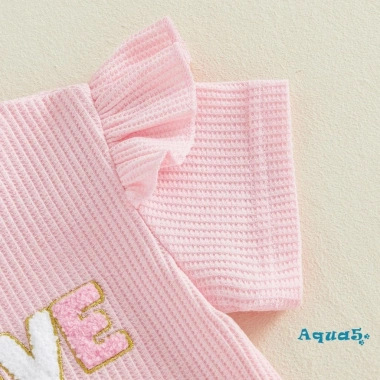 Aqua-2 Đồ Tập Đi Bé Gái Mùa Hè Áo Thun Co Giãn Cổ Tròn + Quần Eo Loe - 282.516₫ 6