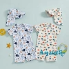 Aqua-2 Rash Guard Bé Trai 2 Chiếc Đồ Bơi In Động Vật, Tay Ngắn, Dây Kéo, Có Mũ Bơi - Giảm 23%