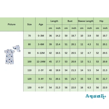 Aqua-2 Rash Guard Bé Trai 2 Chiếc Đồ Bơi In Động Vật, Tay Ngắn, Dây Kéo, Có Mũ Bơi - Giảm 23%