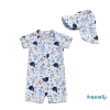 Aqua-2 Rash Guard Bé Trai 2 Chiếc Đồ Bơi In Động Vật, Tay Ngắn, Dây Kéo, Có Mũ Bơi - Giảm 23% 10