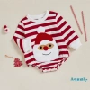 Aqua-Baby Áo Liền Quần Giáng Sinh Sọc In Ông Già Noel Thêu Tay Dài Cổ Tròn - Giá 190.080 VND 2