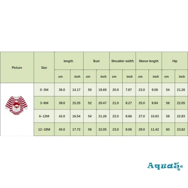 Aqua-Baby Áo Liền Quần Giáng Sinh Sọc In Ông Già Noel Thêu Tay Dài Cổ Tròn - Giá 190.080 VND
