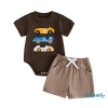 Aqua-Baby Boy Bộ 2 Chiếc Áo Liền Quần Ngắn Tay In Xe Cổ Tròn Mùa Hè - Giá 207.530₫ 10