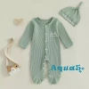 Aqua-Baby Boy Footie Romper áo liền quần dài tay + mũ dễ thương cho trẻ sơ sinh mùa thu - Giá ưu đãi 224k 3