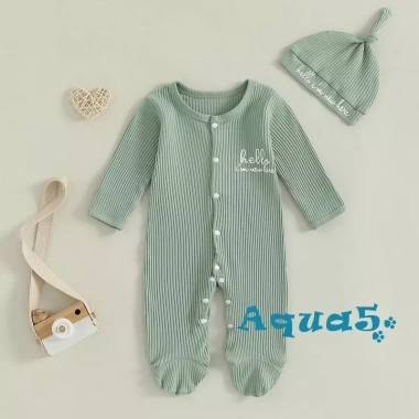 Aqua-Baby Boy Footie Romper áo liền quần dài tay + mũ dễ thương cho trẻ sơ sinh mùa thu - Giá ưu đãi 224k 3