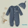 Aqua-Baby Boy Footie Romper áo liền quần dài tay + mũ dễ thương cho trẻ sơ sinh mùa thu - Giá ưu đãi 224k 4