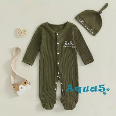 Aqua-Baby Boy Footie Romper áo liền quần dài tay + mũ dễ thương cho trẻ sơ sinh mùa thu - Giá ưu đãi 224k 5