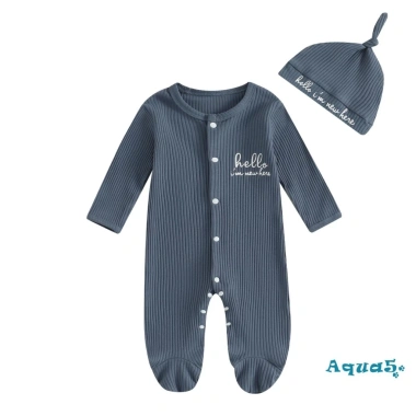 Aqua-Baby Boy Footie Romper áo liền quần dài tay + mũ dễ thương cho trẻ sơ sinh mùa thu - Giá ưu đãi 224k 10