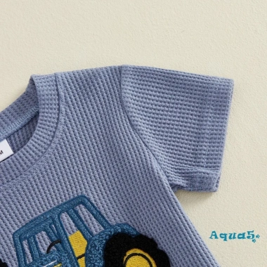 Aqua Baby Boy Set Mùa Hè Họa Tiết Máy Kéo Cổ Tròn Tay Ngắn, Quần Short 2 Chiếc Giá Ưu Đãi 222k 6