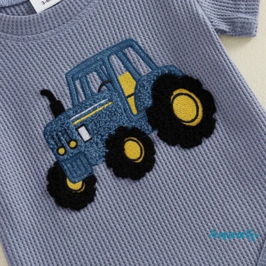 Aqua Baby Boy Set Mùa Hè Họa Tiết Máy Kéo Cổ Tròn Tay Ngắn, Quần Short 2 Chiếc Giá Ưu Đãi 222k 7