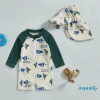 Aqua-baby Đồ Bơi Bé Trai Tay Dài Cá Rùa Rash Guard Áo Liền Quần Có Mũ - Mùa Hè Thoáng Khí, Bảo Vệ Da 2