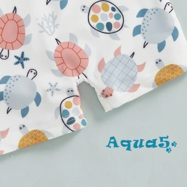 Aqua-baby Đồ Bơi Bé Trai Tay Dài Cá Rùa Rash Guard Áo Liền Quần Có Mũ - Mùa Hè Thoáng Khí, Bảo Vệ Da 8
