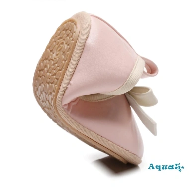 Aqua-baby Girl PU Flats Trẻ Sơ Sinh Nơ Đầu Tiên - Giày Cũi Tiệc Lễ Hội, Thoải Mái Khi Tắm