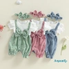 Aqua Baby Girl Trang Phục Mùa Hè Hai Mảnh Áo Liền Quần Tay Ngắn Nơ Đầu Giá 226.194 VND